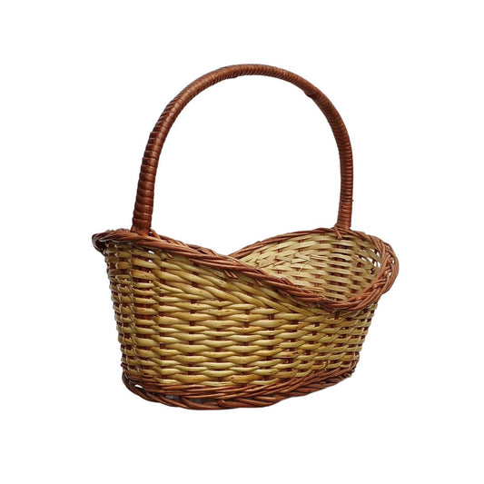 Cane Boat Basket with Handle - 38 cm