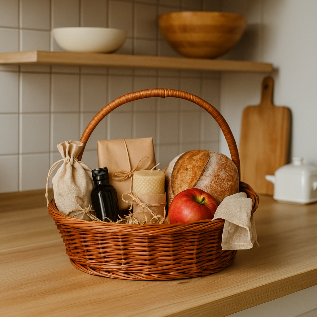 Cane Square Basket with Handle - 40 cm