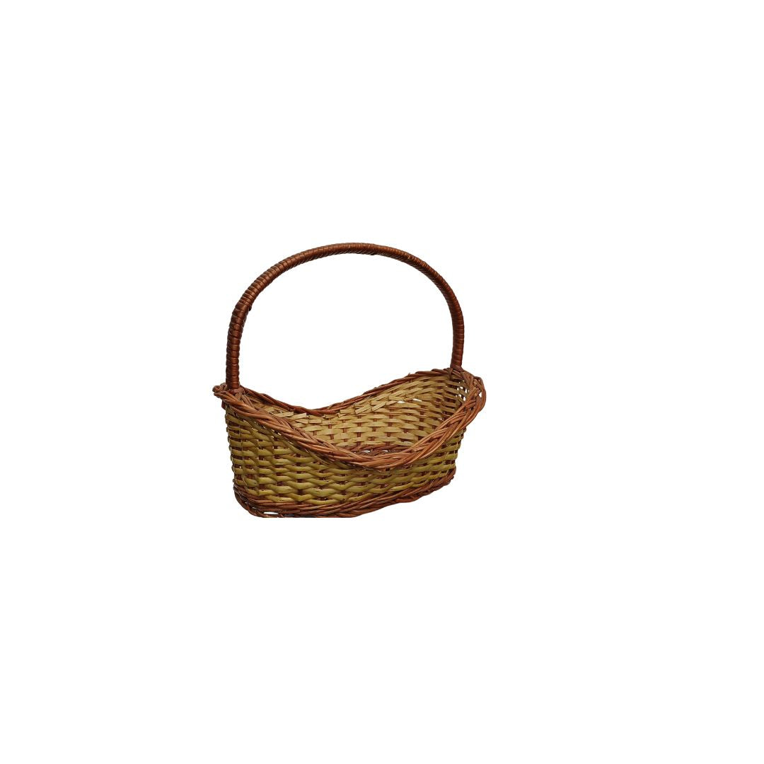 Cane Boat Basket with Handle - 30 cm