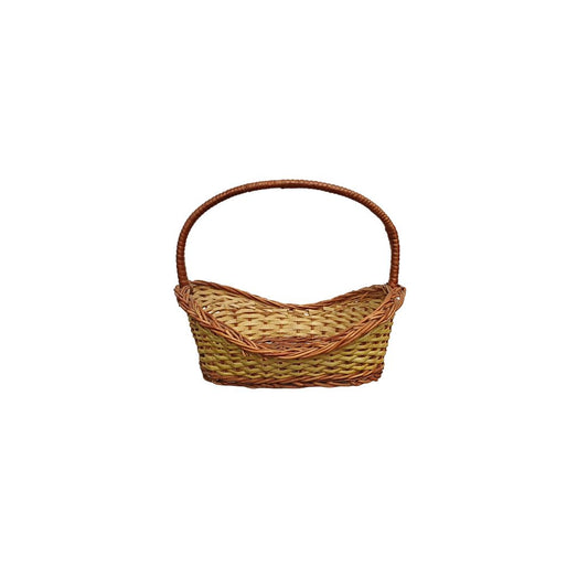 Cane Boat Basket with Handle - 30 cm