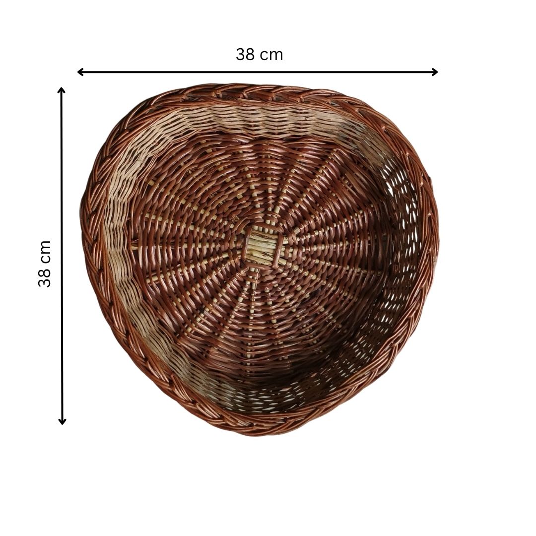 Cane Heart Basket - 38 cm
