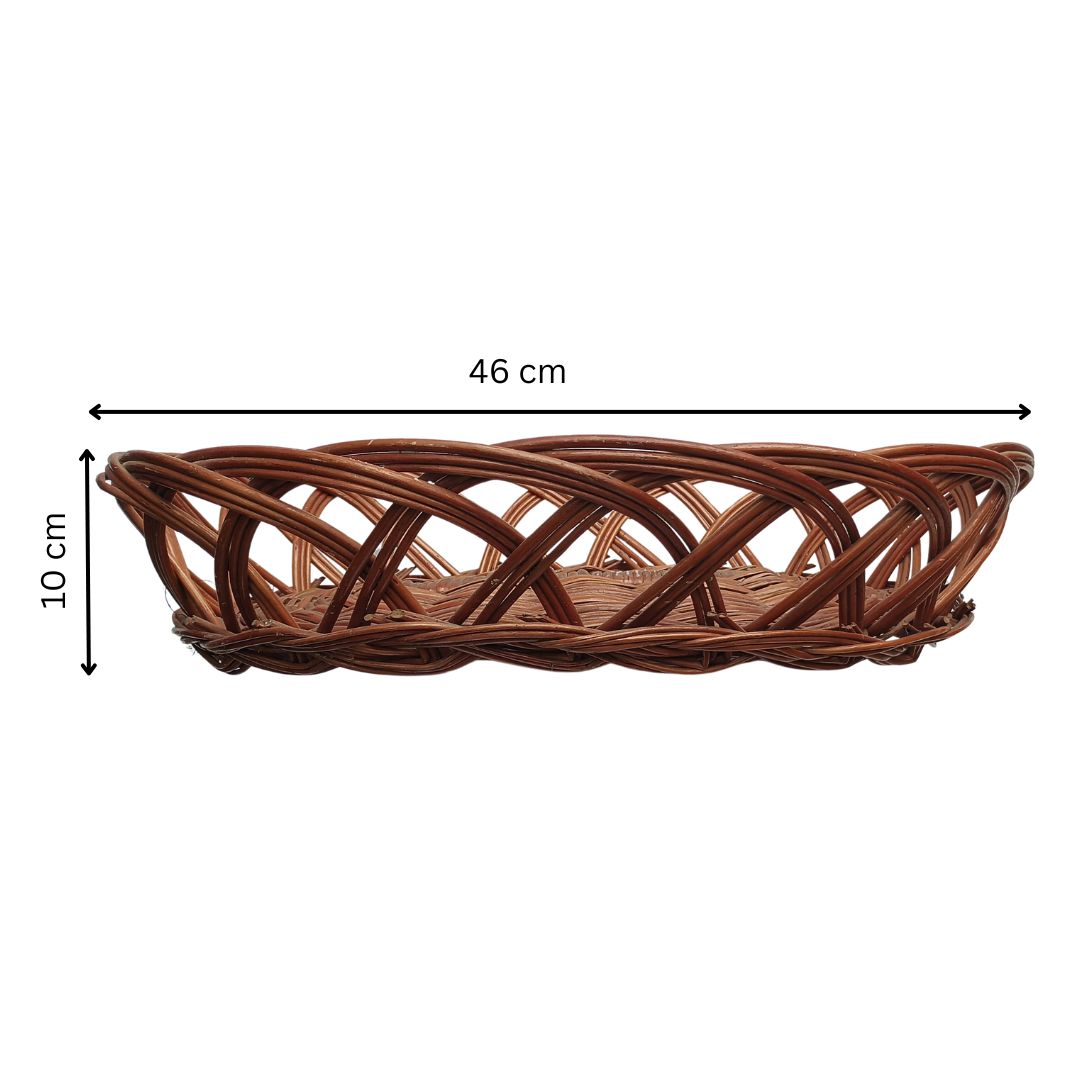 Cane Jally Oval Basket - 46 cm X 34 cm
