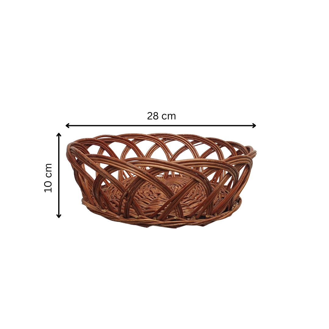 Cane Jally Round Basket - 28 cm