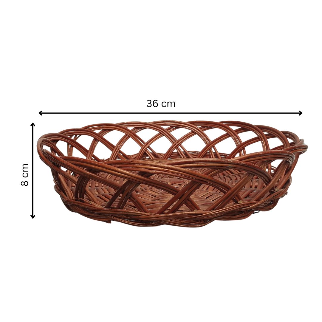 Cane Jally Round Basket - 36 cm