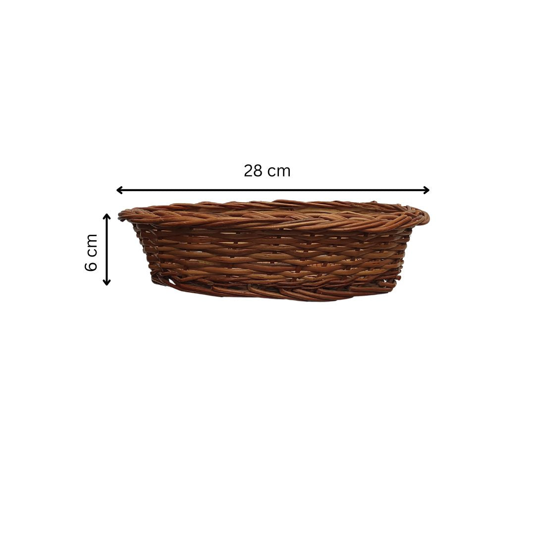Cane Oval Basket - 28 cm X 22 cm