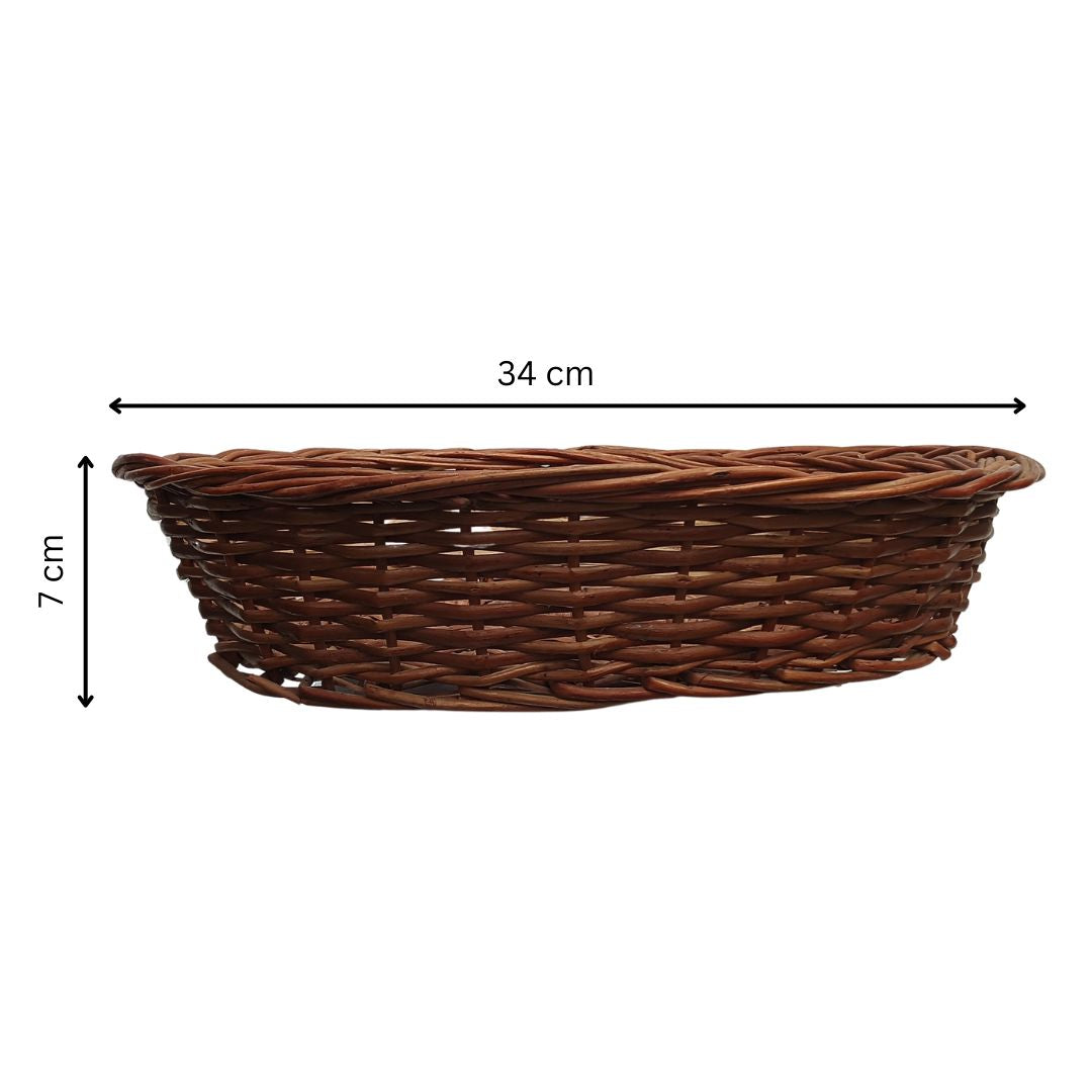 Cane Oval Basket - 34 cm X 26 cm