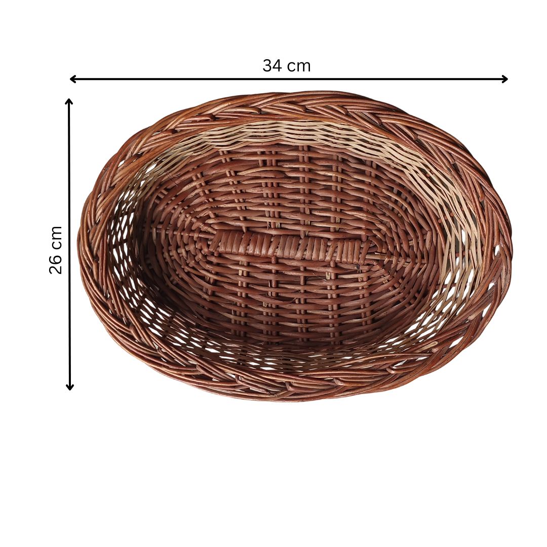 Cane Oval Basket - 34 cm X 26 cm