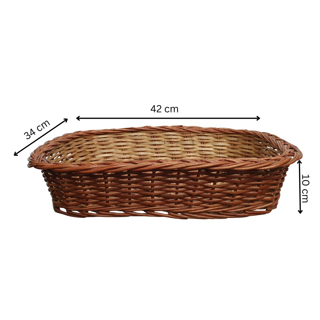 Cane Rectangle Basket - 42 cm X 34 cm