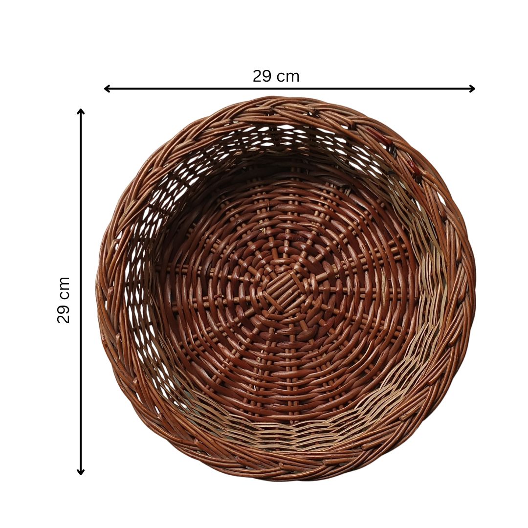 Cane Round Basket - 29 cm
