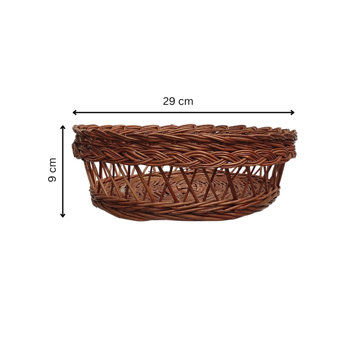 Cane Round Fence Basket - 29 cm