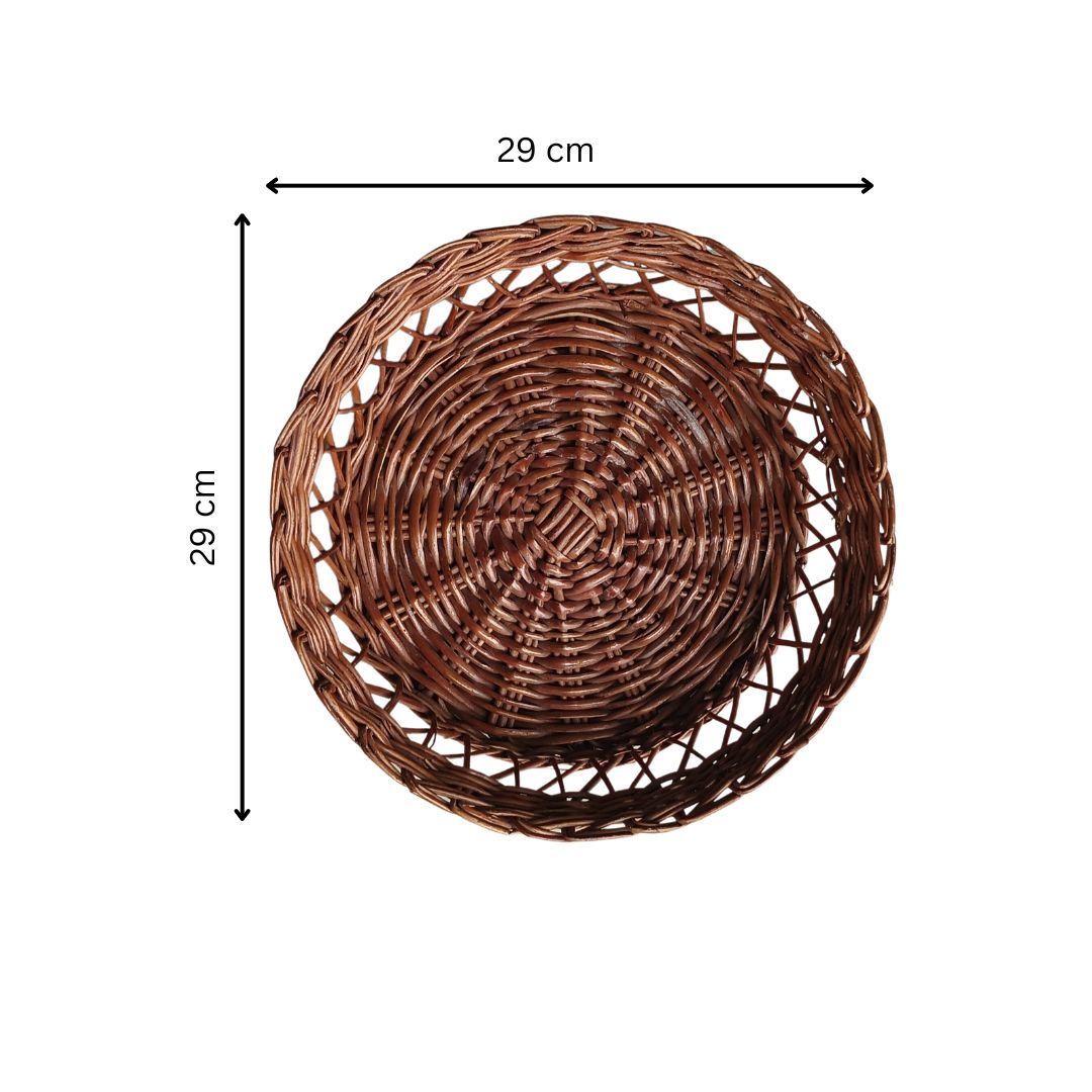 Cane Round Fence Basket - 29 cm