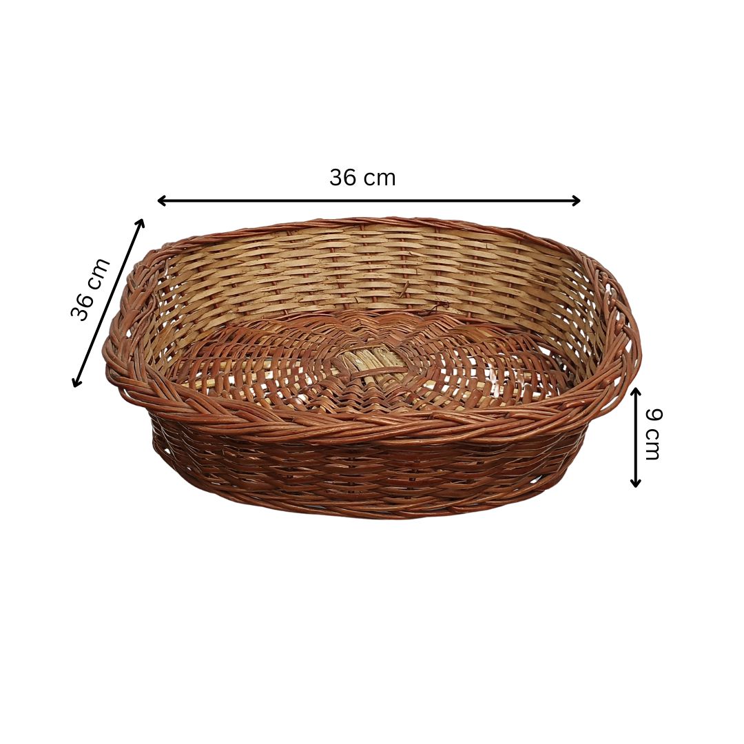 Cane Square Basket - 36 cm