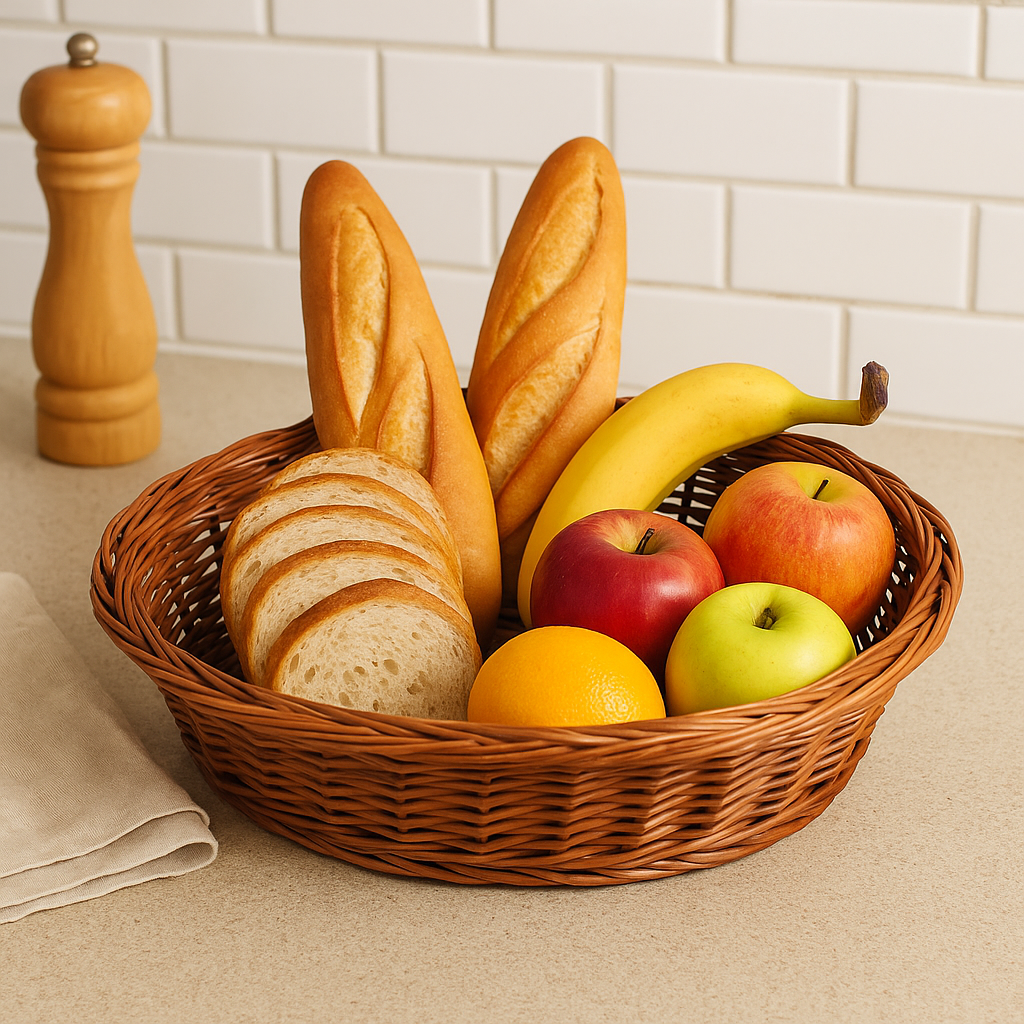 Cane Oval Basket - 34 cm X 26 cm