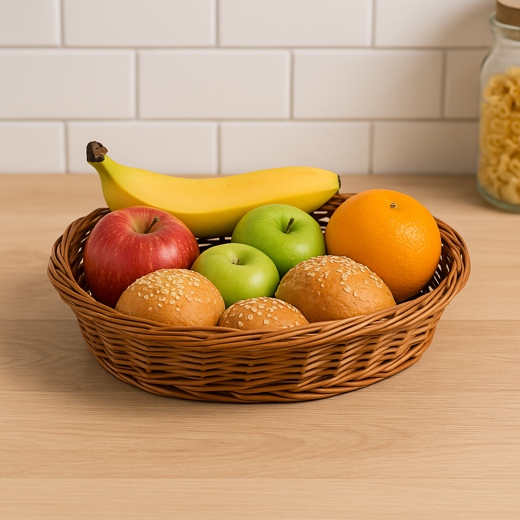 Cane Oval Basket - 28 cm X 22 cm