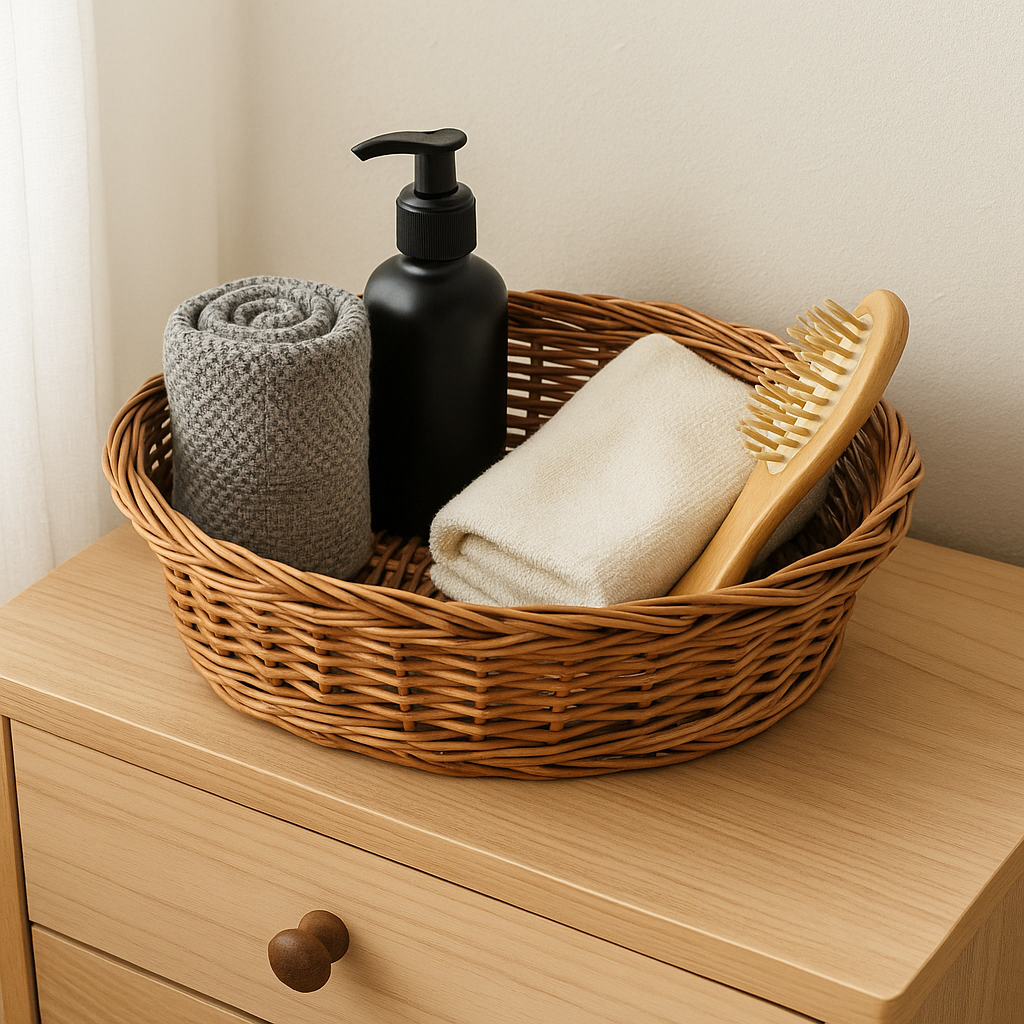 Cane Oval Basket - 28 cm X 22 cm