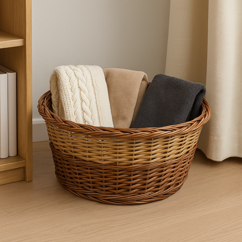 Cane Round Basket - 32 cm