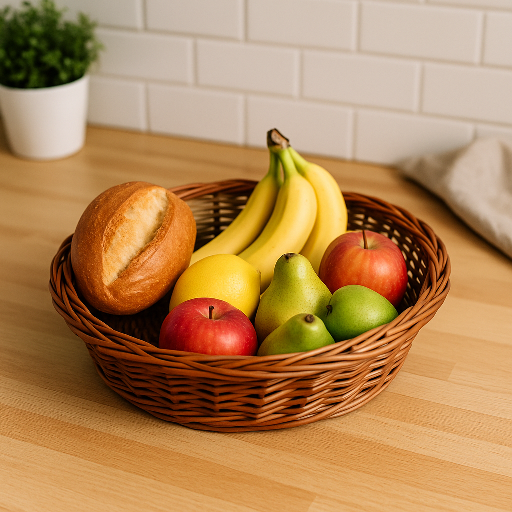 Cane Round Basket - 29 cm