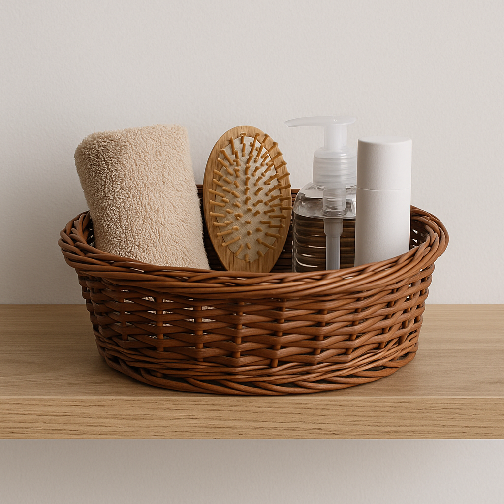 Cane Round Basket - 29 cm