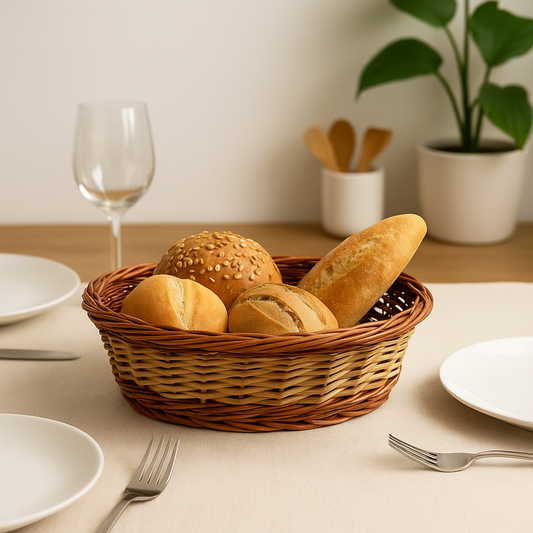 Cane Boat Basket - 28 cm