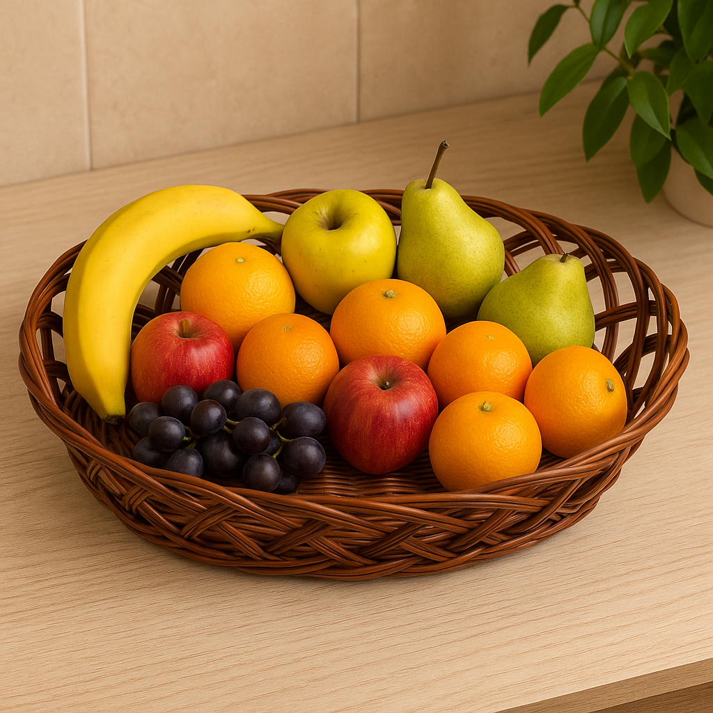 Cane Jally Oval Basket - 46 cm X 34 cm