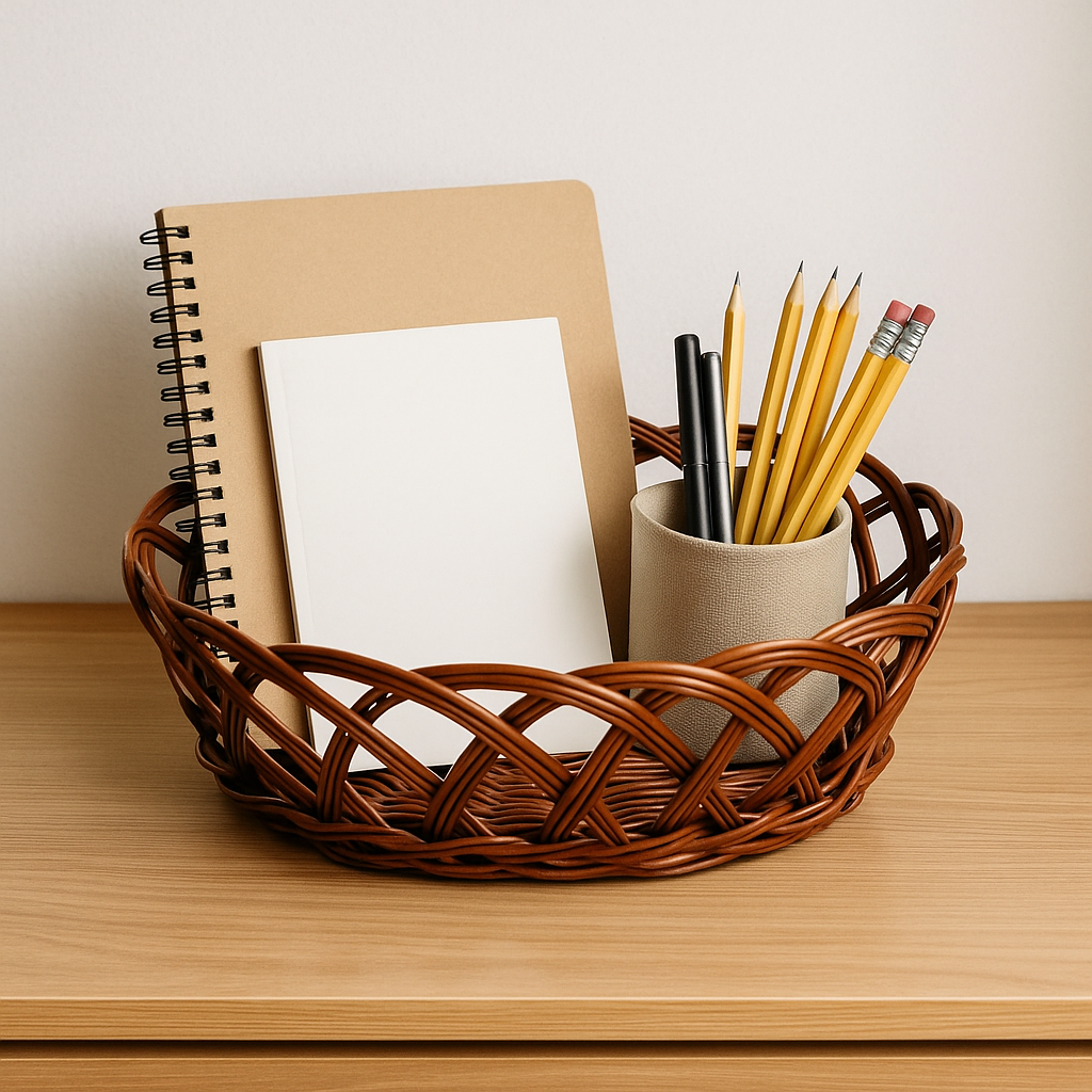 Cane Jally Oval Basket - 28 cm X 20 cm