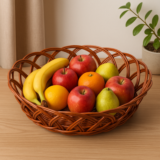 Cane Jally Round Basket - 36 cm