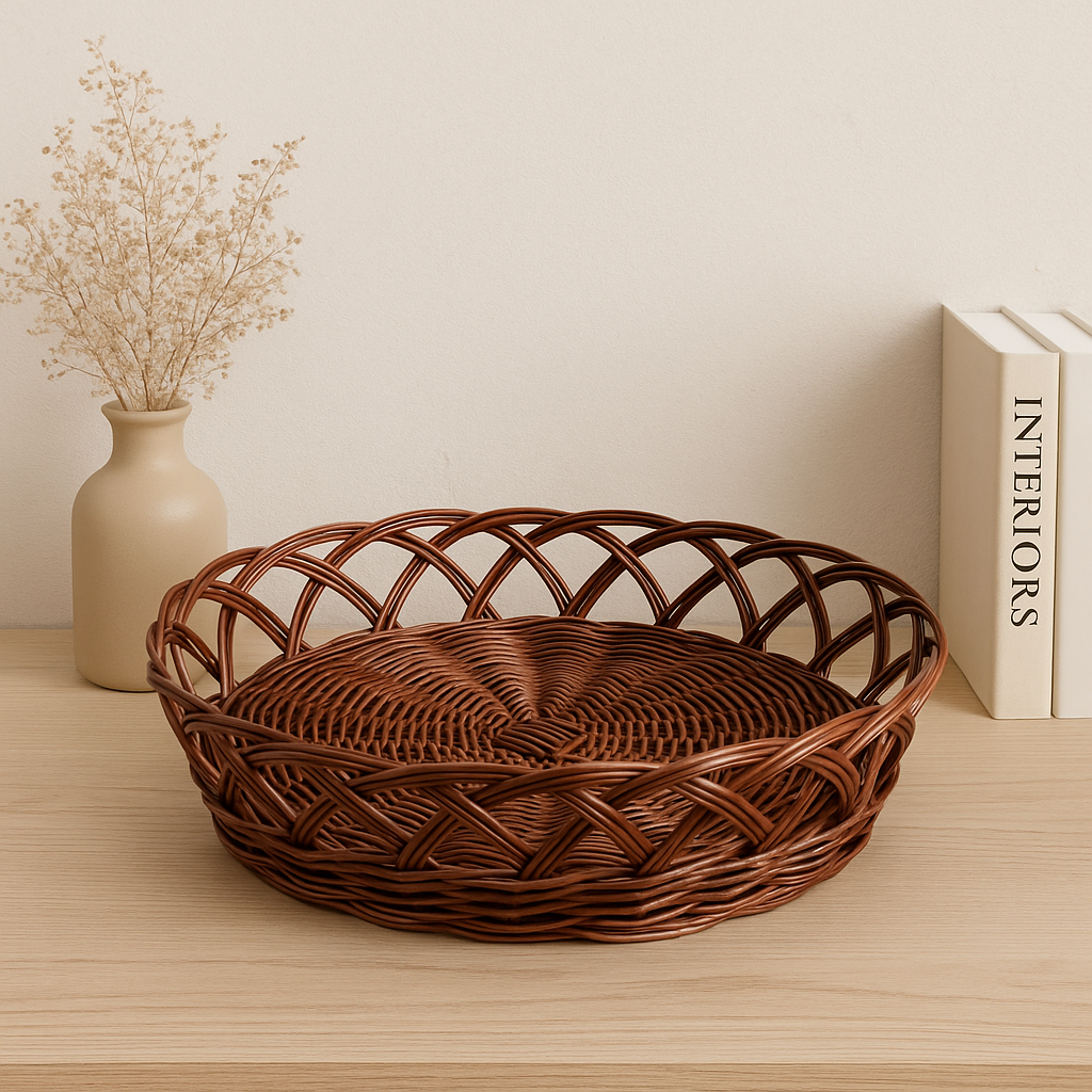 Cane Jally Round Basket - 36 cm
