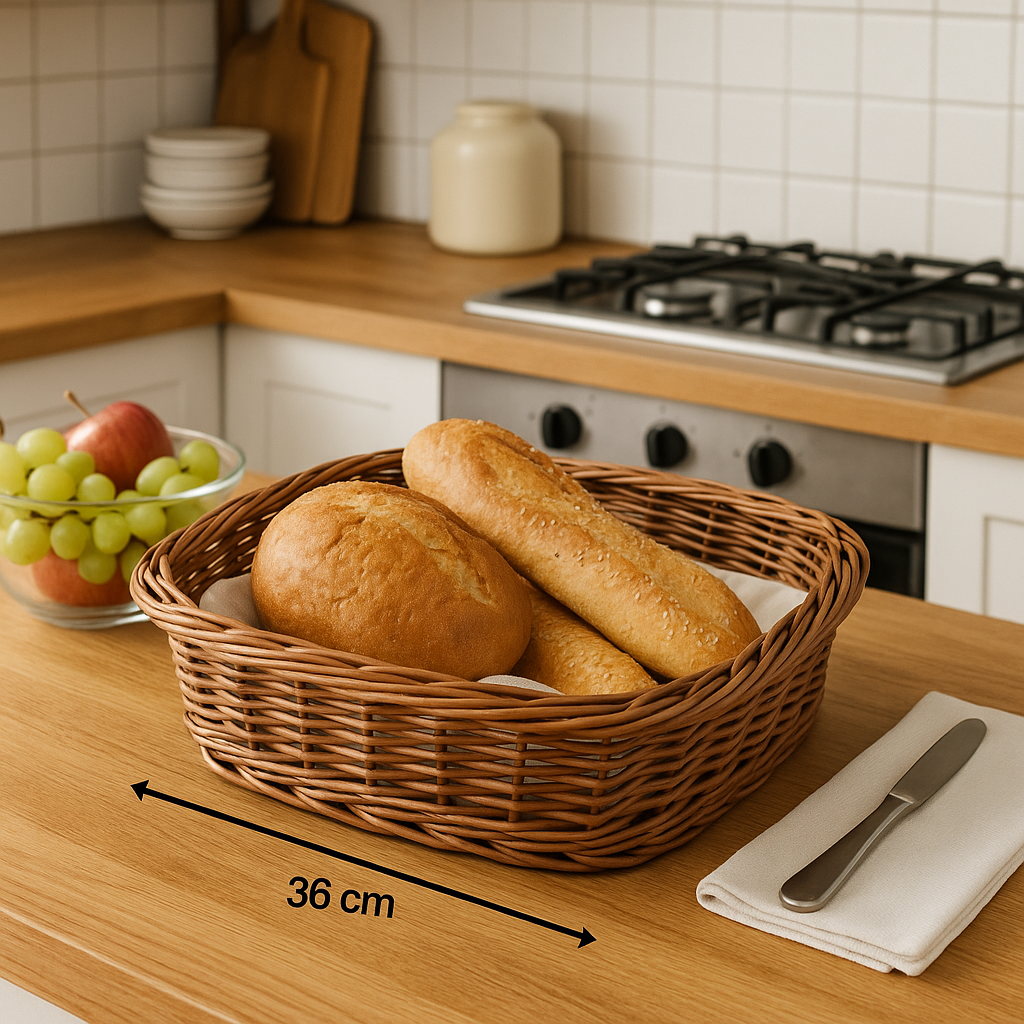 Cane Square Basket - 36 cm