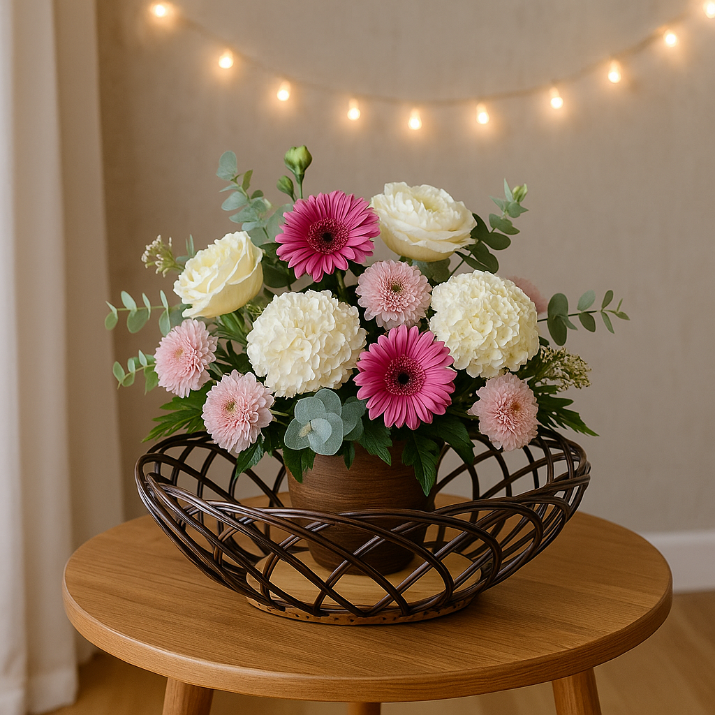 Bamboo Round Basket - 25 cm