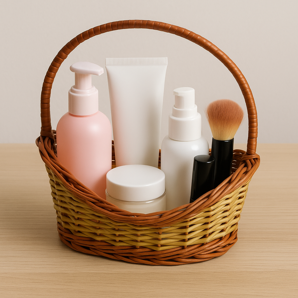 Cane Boat Basket with Handle - 30 cm