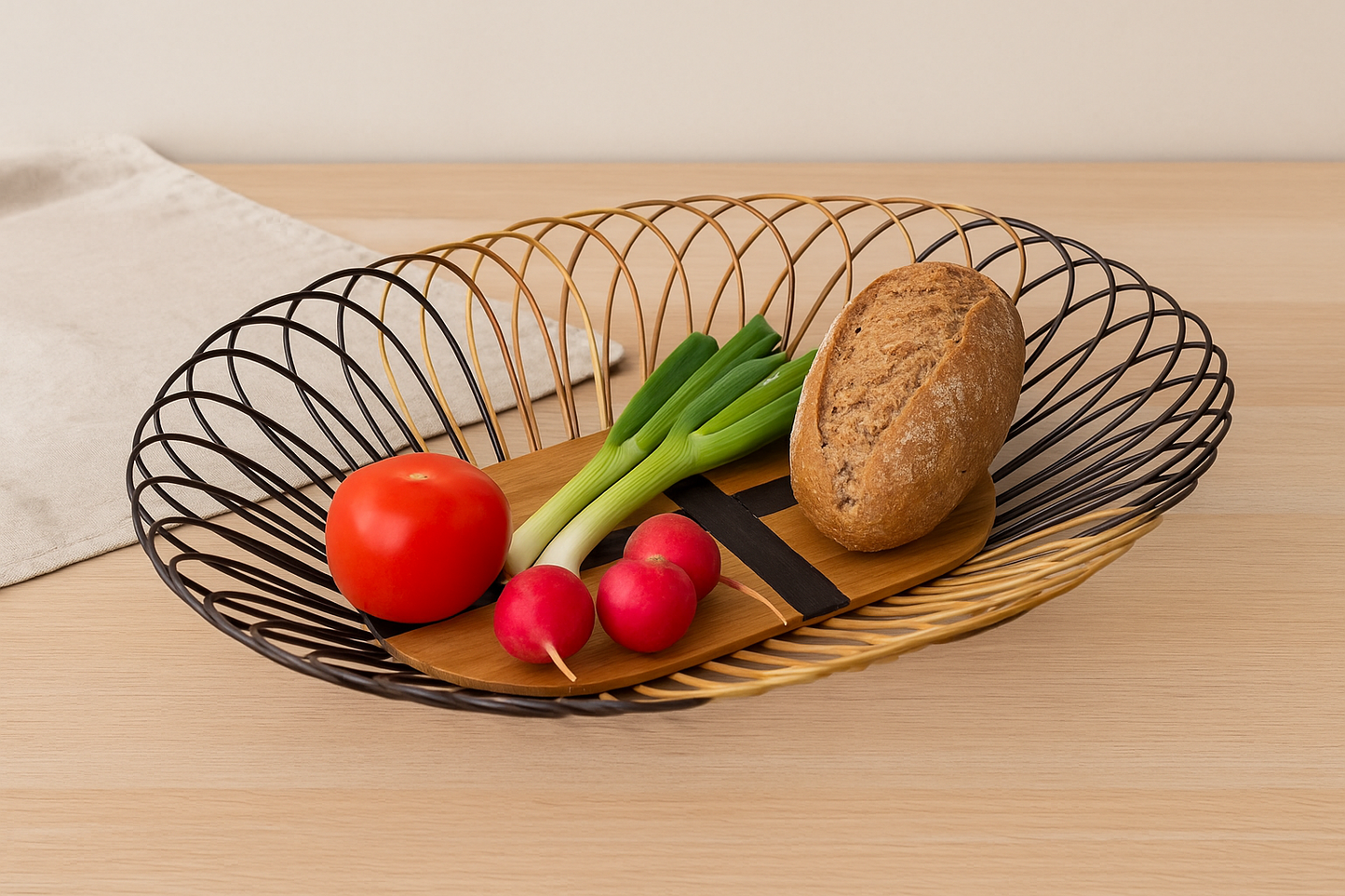 Bamboo Oval Basket - 34 cm X 28 cm