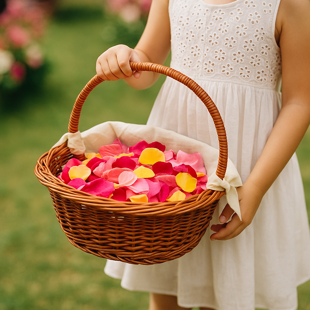 Cane Square Basket with Handle - 40 cm
