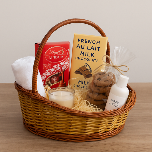 Cane Boat Basket with Handle - 38 cm