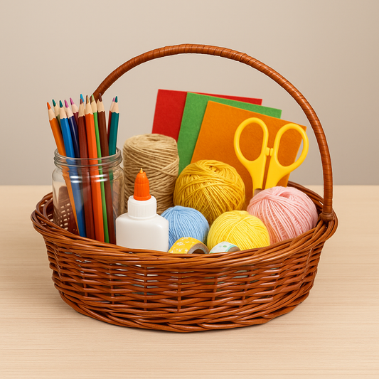 Cane Oval Basket with Handle - 40 cm X 28 cm