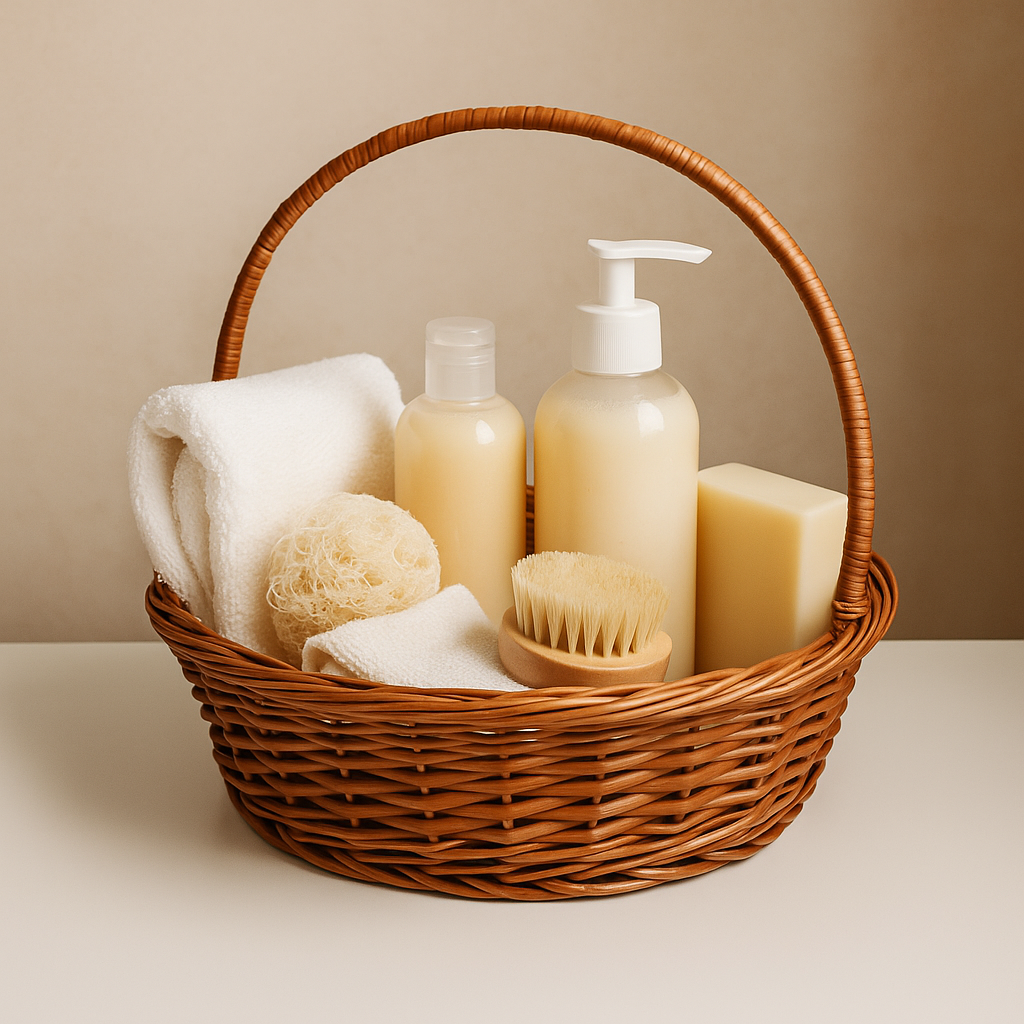 Cane Oval Basket with Handle - 36 cm X 26 cm