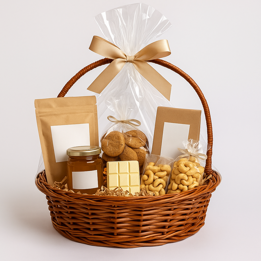 Cane Round Basket with Handle - 36 cm