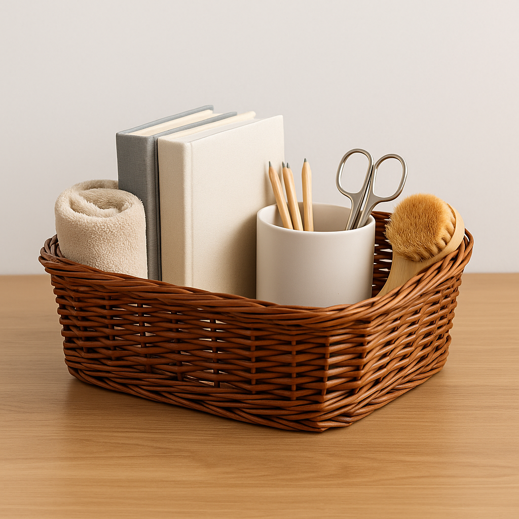 Cane Rectangle Basket - 42 cm X 34 cm